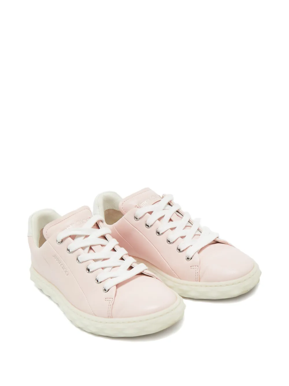 Jimmy Choo Pre-Owned Diamond leather sneakers - Roze
