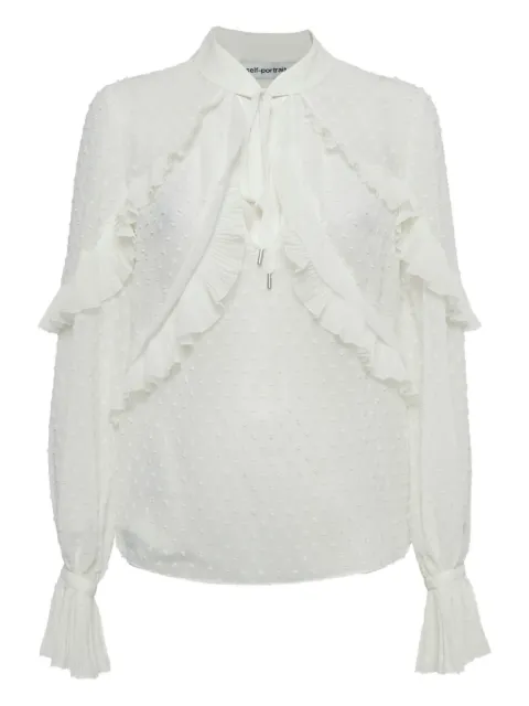 Self-Portrait ruffled blouse