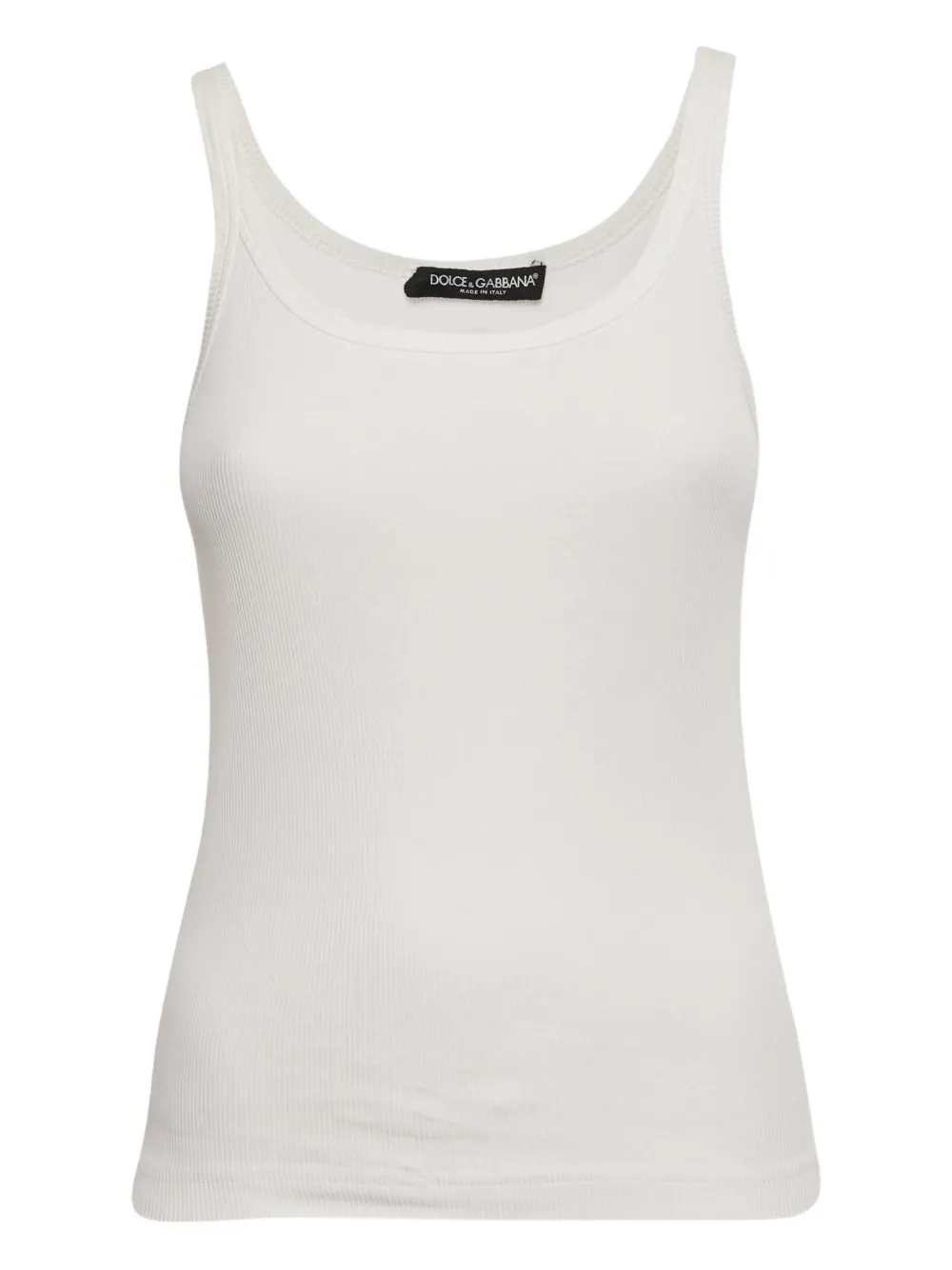 Dolce & Gabbana Pre-Owned ribbed cotton tank top - Bianco