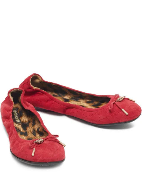 Roberto Cavalli scrunched ballet flats