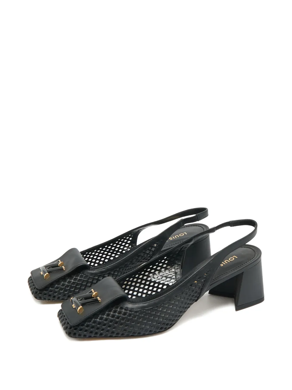 Louis Vuitton Pre-Owned Sshake perforated sling-back pumps - Zwart