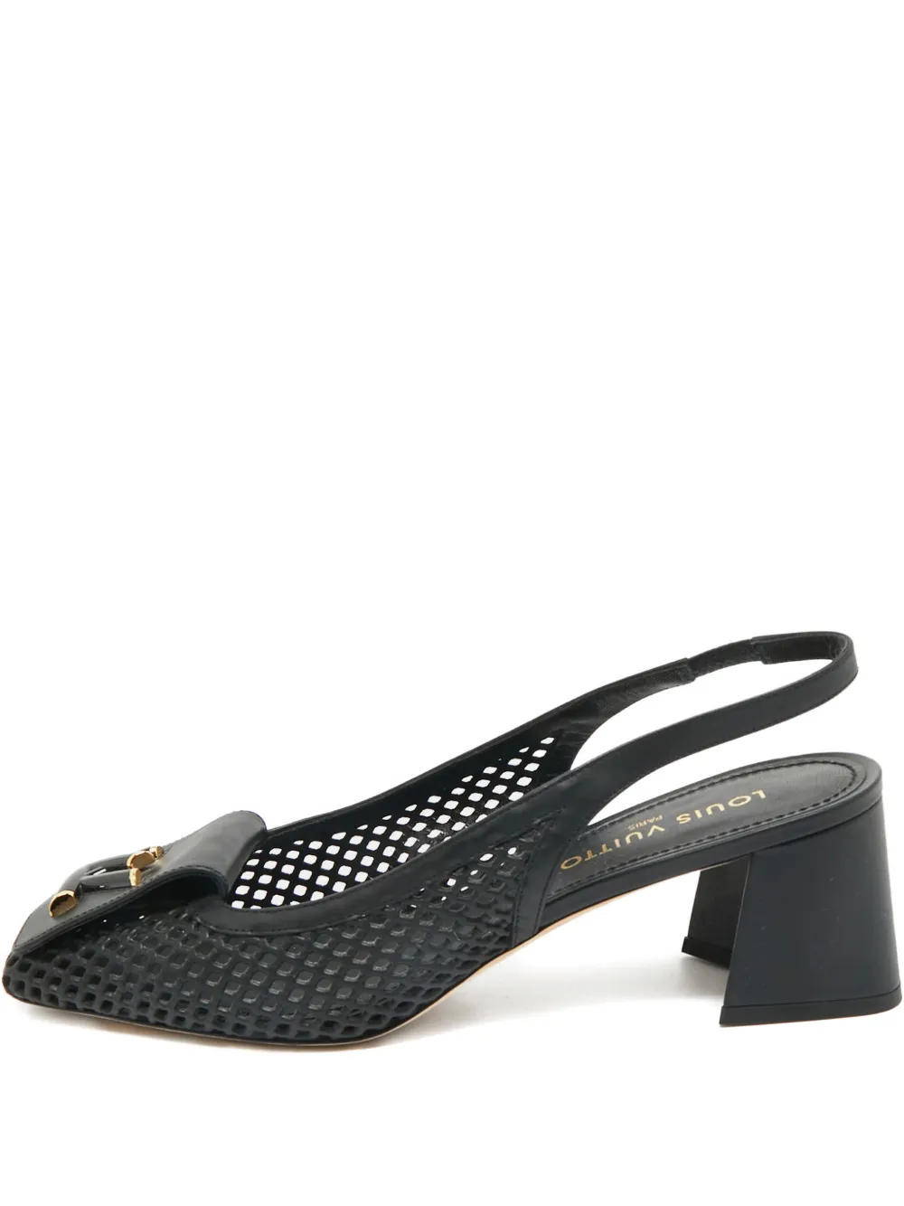 Louis Vuitton Pre-Owned Sshake perforated sling-back pumps | Black | Image 1