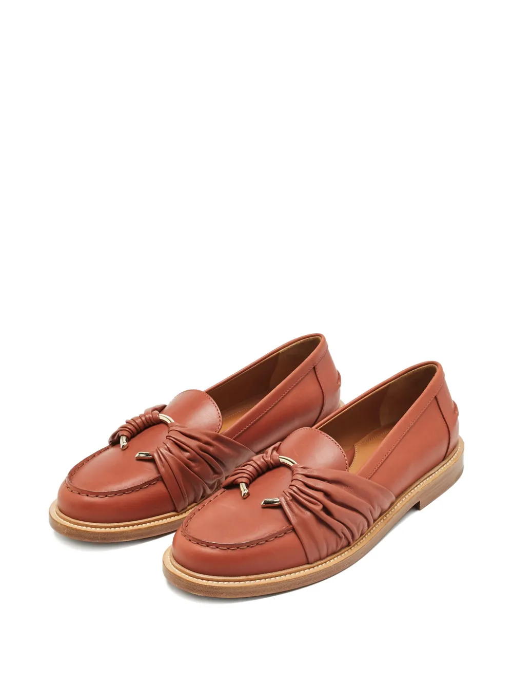 CHLOÉ Pre-owned Leather Loafers In Brown