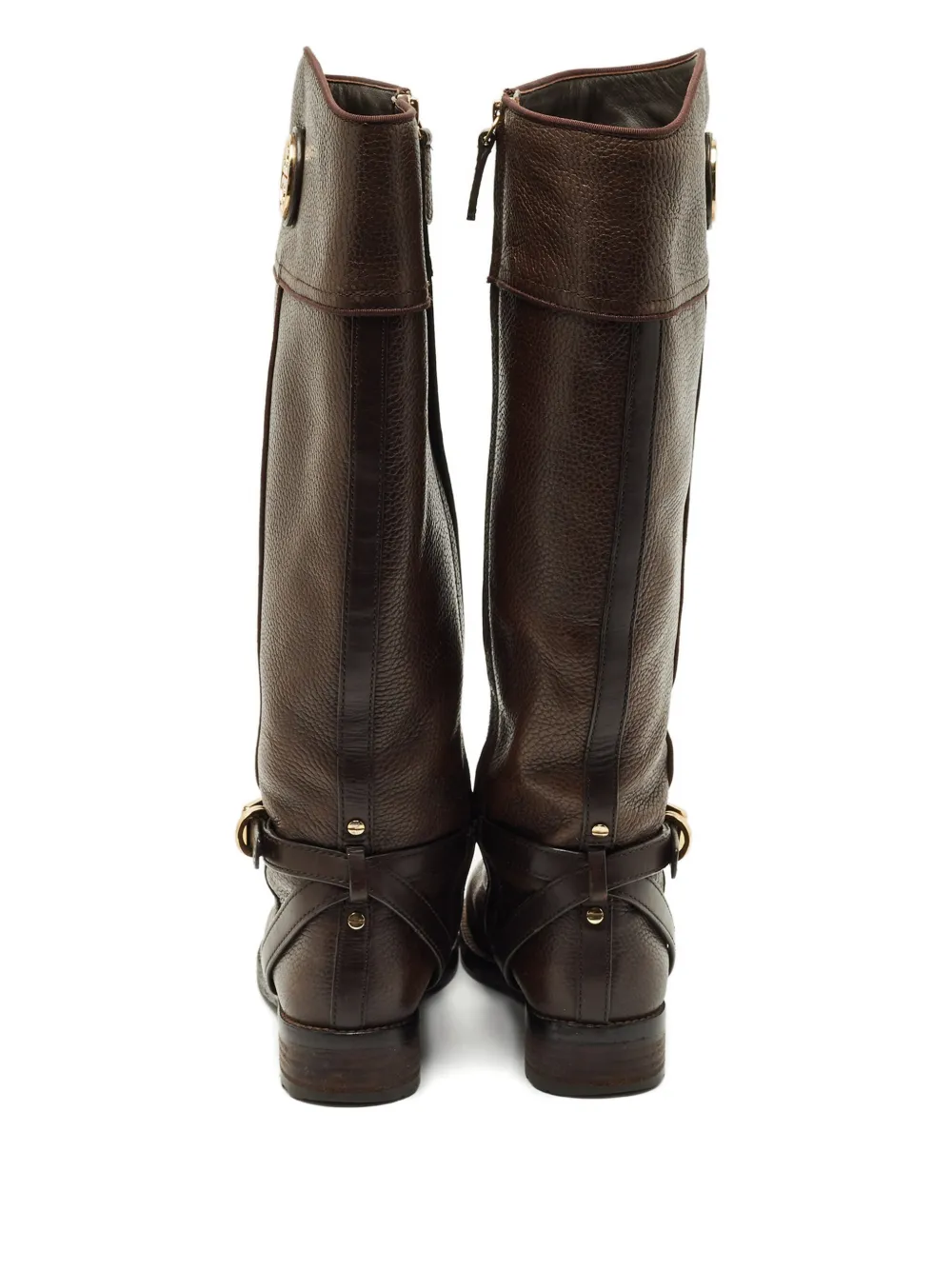 Tory Burch Double-T buckle leather boots - Bruin
