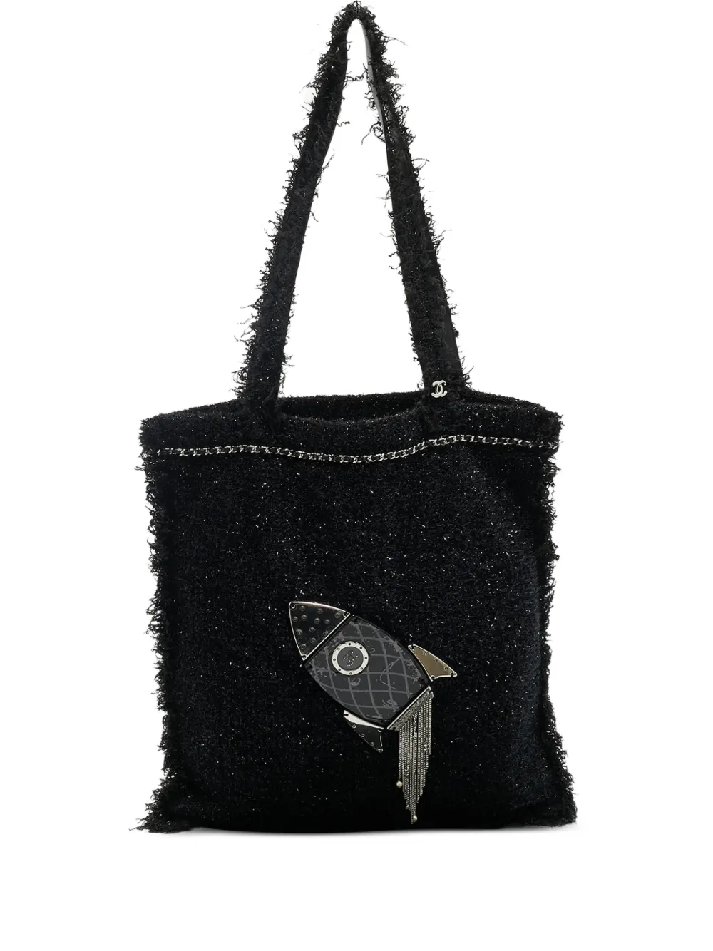 CHANEL Pre-Owned 2017-2018 rocket-embellishment shoulder bag - Nero