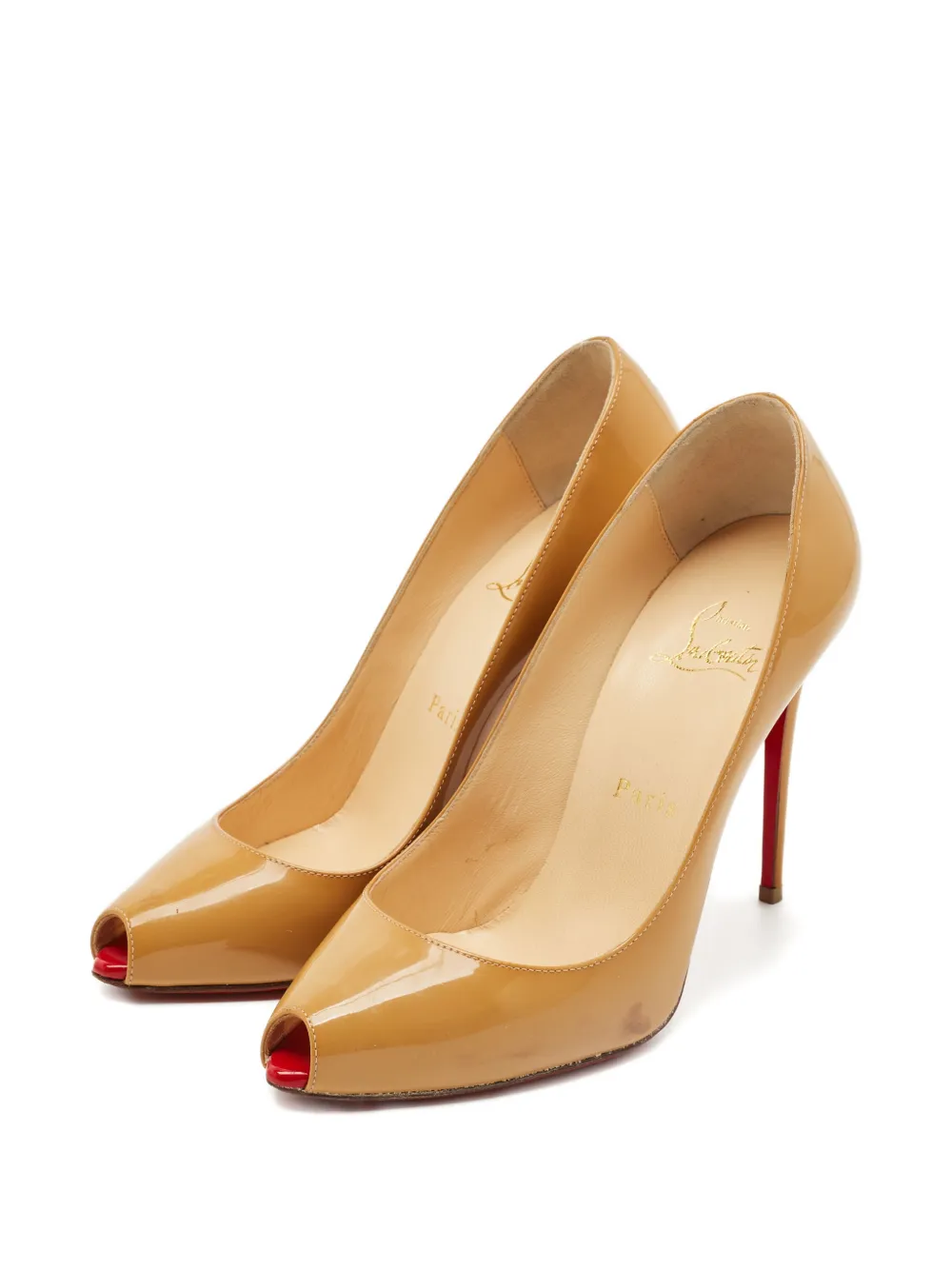 Christian Louboutin Pre-Owned Prive peep-toe pumps - Beige