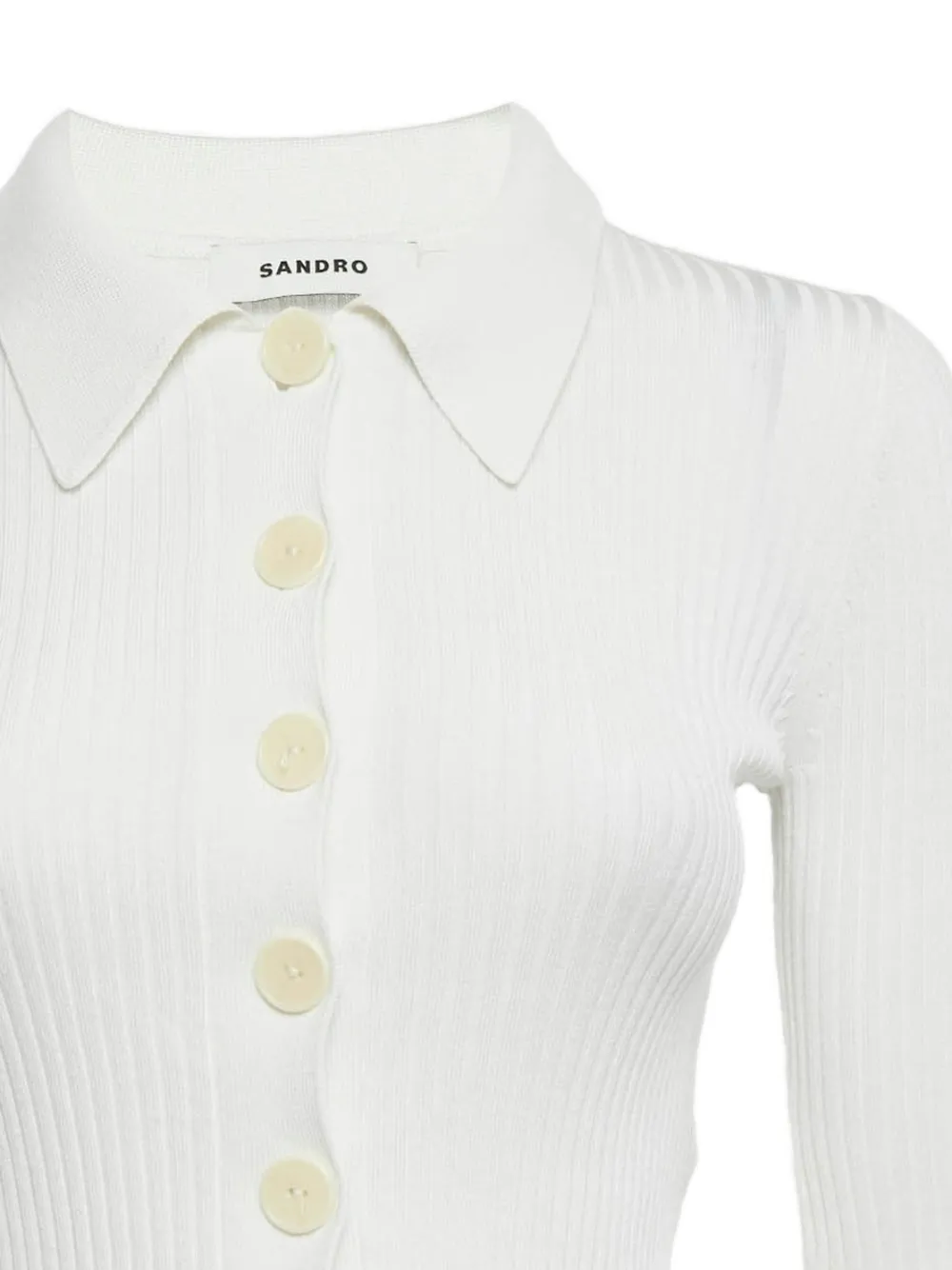 SANDRO haut en maille à design côtelé | Image 2
