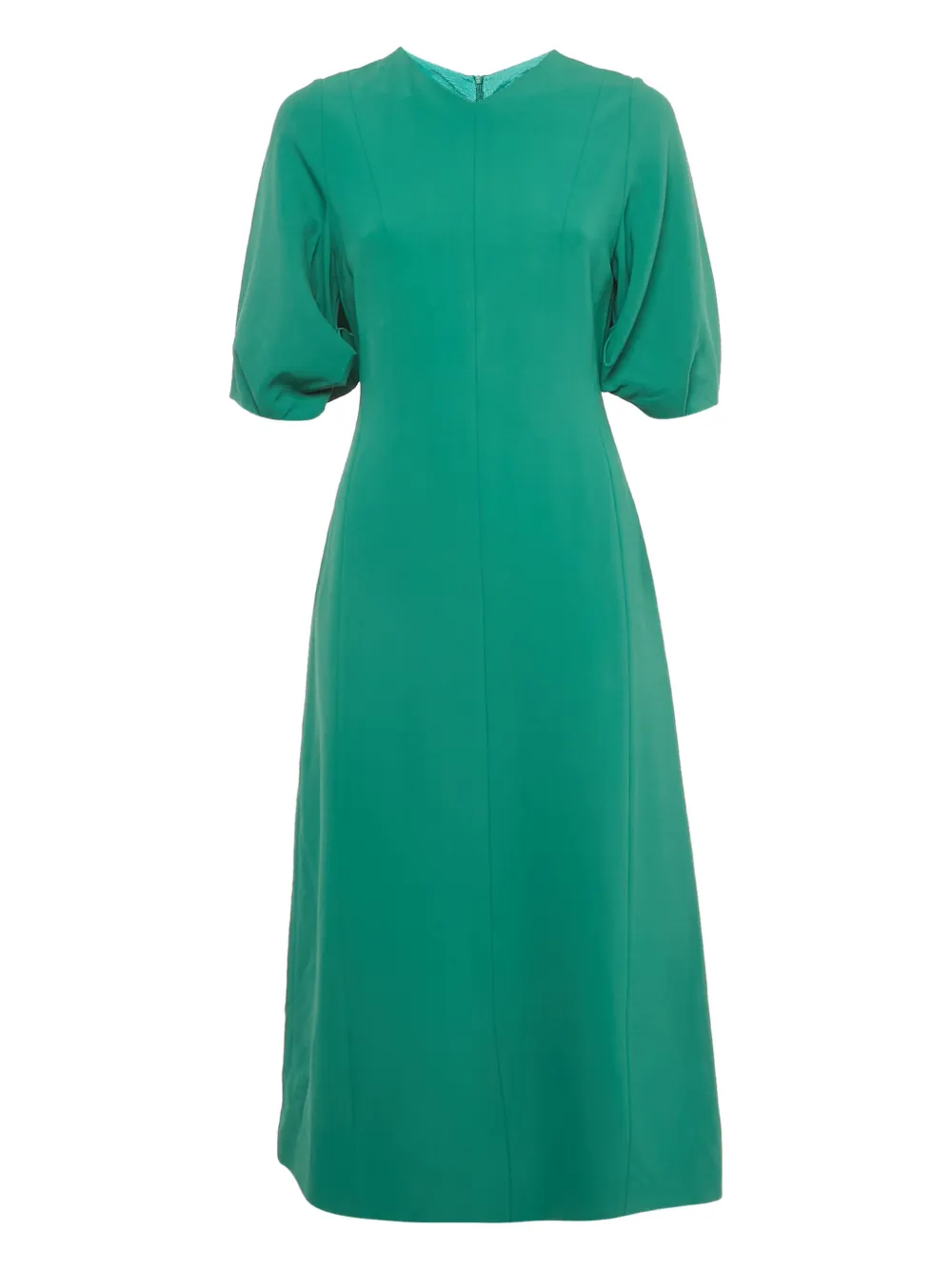 Pre-owned Joseph Long-sleeve Maxi Dress In Green