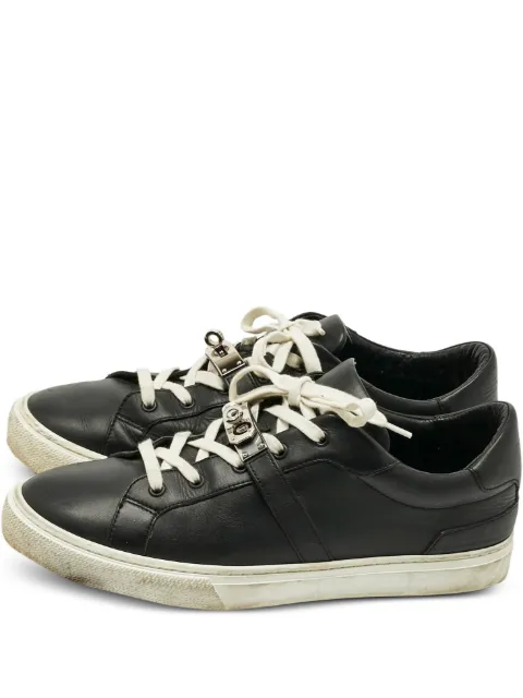 Hermès Pre-Owned leather buckle-fastening sneakers