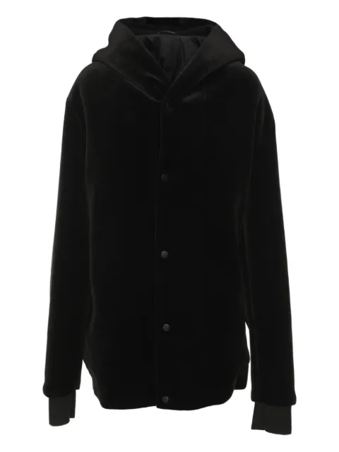 Emporio Armani Pre-Owned velvet hooded jacket