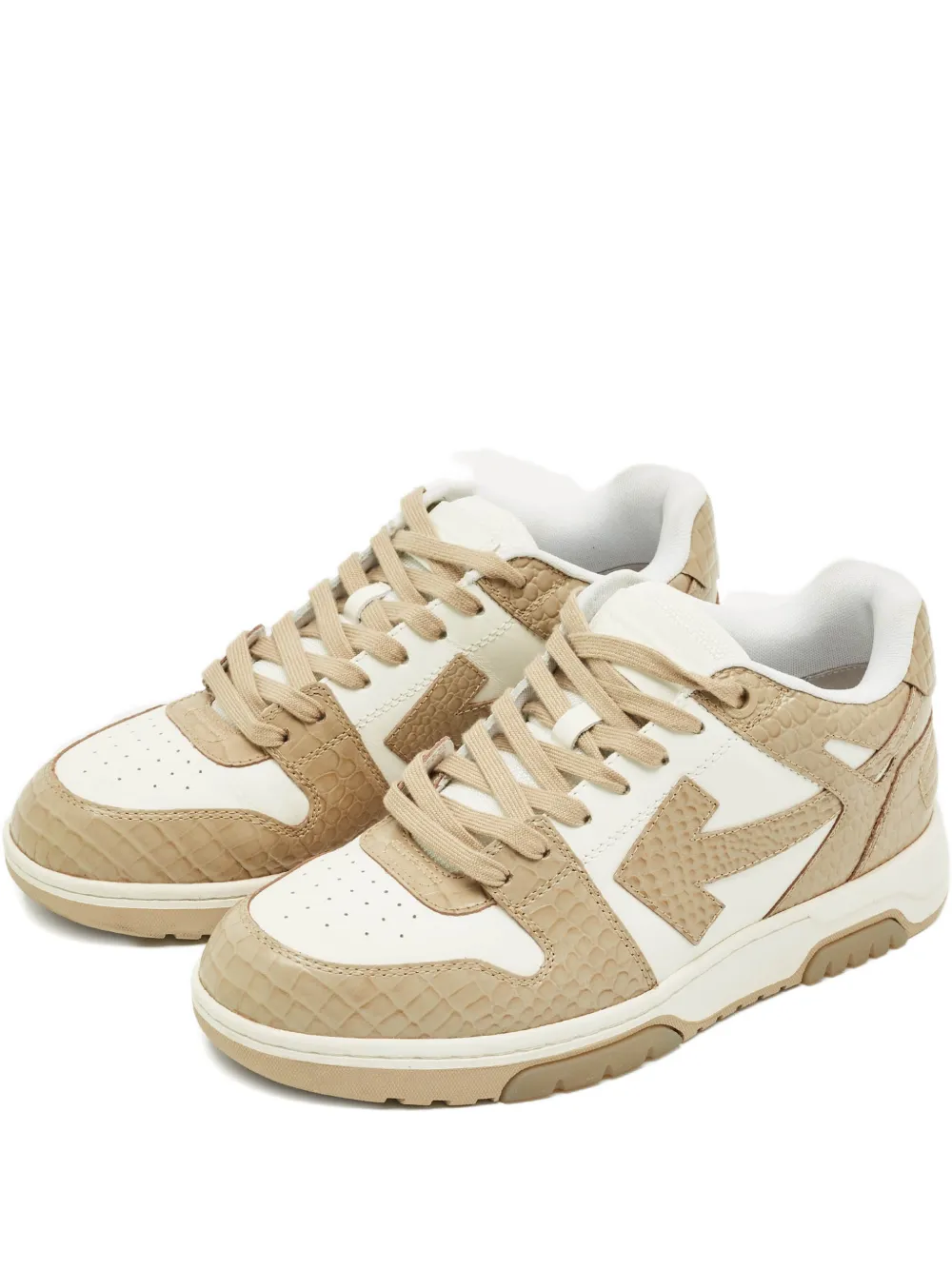 Off-White Pre-Owned Out of Office croc-embossed sneakers | Neutrals | Image 1