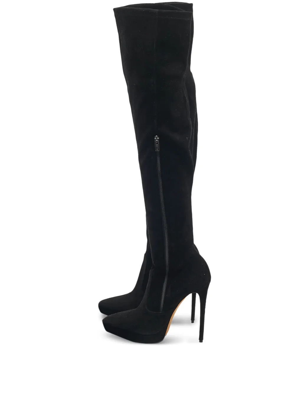 Le Silla Suede platform over-the-knee boots - Nero