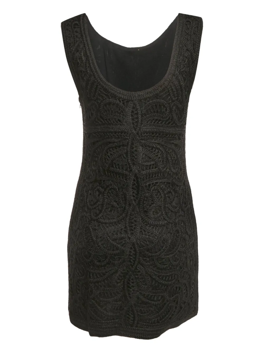 Maje crochet lace sleeveless mini dress - Zwart