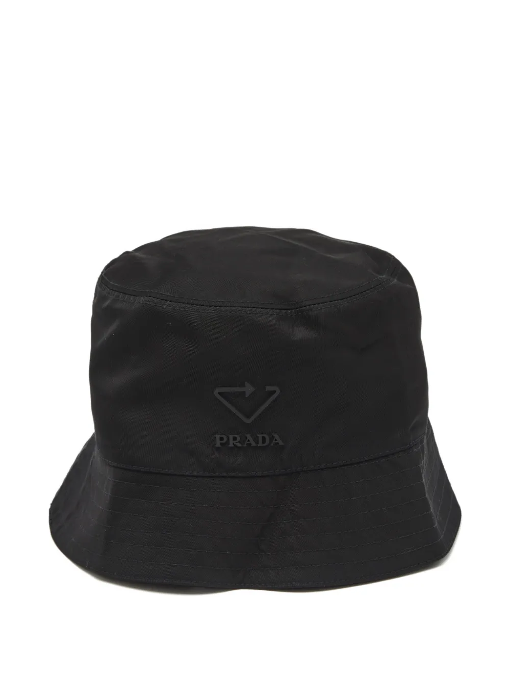 Prada Pre-Owned Cappello bucket con placca logo - Nero