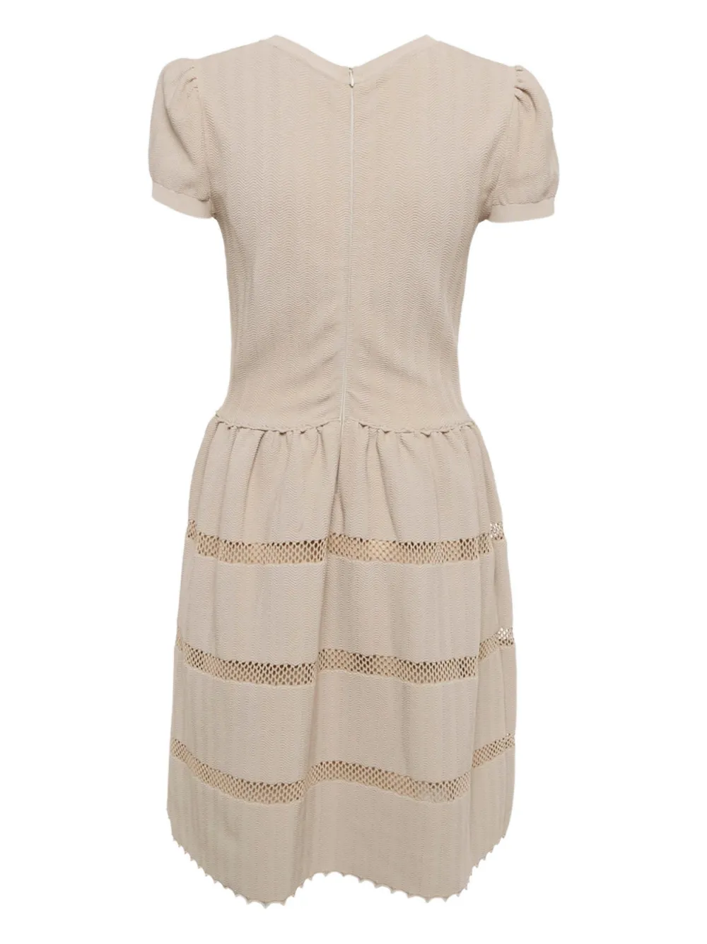 Valentino Pre-Owned knit mesh mini dress - Beige