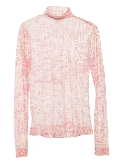 Givenchy Pre-Owned mesh 4G turtleneck top