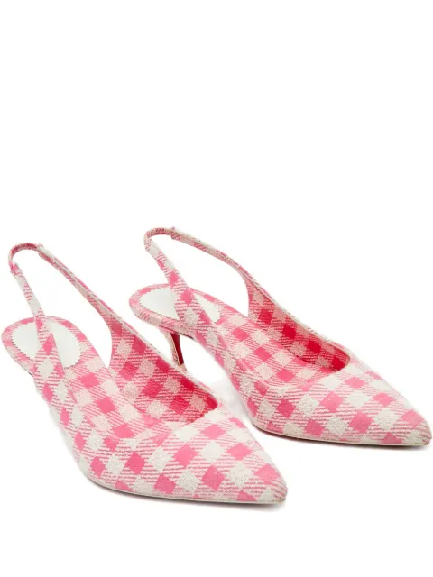 Christian Louboutin Pre-Owned Kate gingham slingback pumps