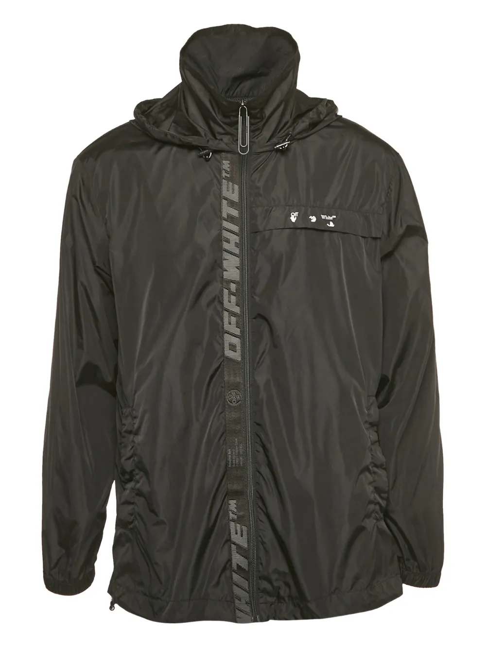 Off-White Pre-Owned chamarra rompevientos con logo y cierre | negro | Image 1