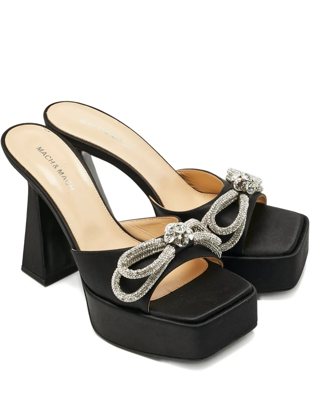 MACH & MACH bow-embellishment sandals | Black | Image 1