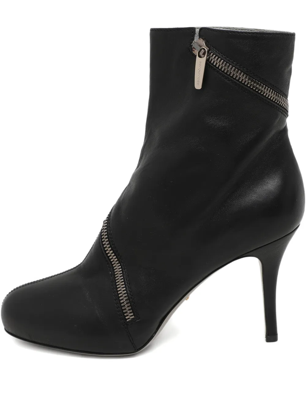 Sergio Rossi zipper leather ankle boots - Nero