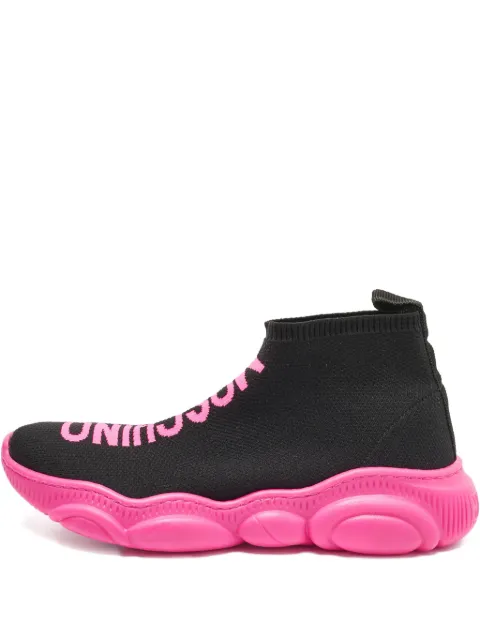 Moschino Pre-Owned logo hi-top sneakers