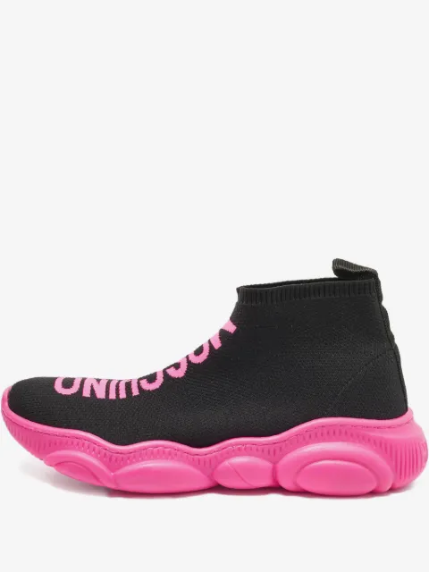 Moschino Pre-Owned logo hi-top sneakers