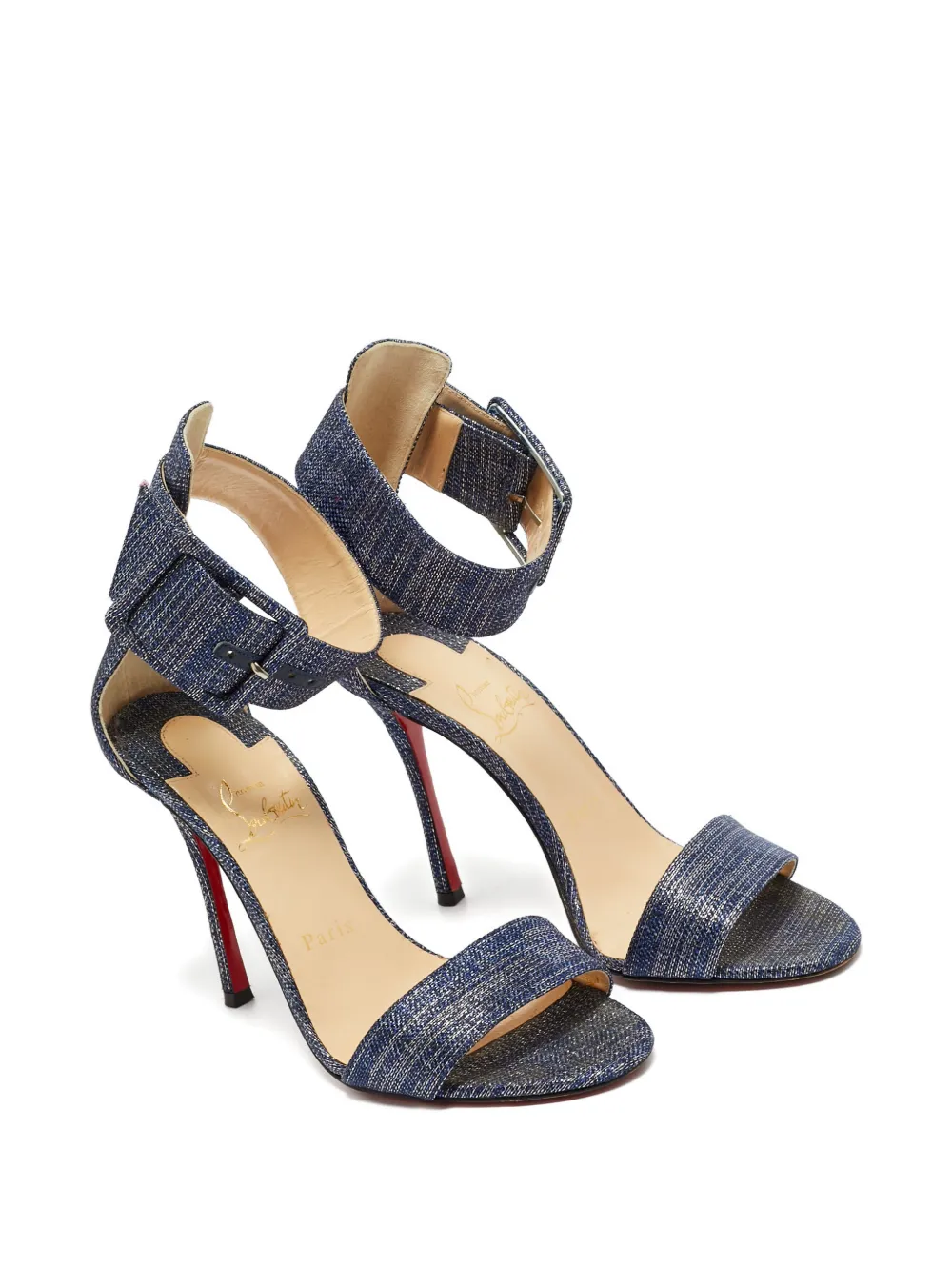 Christian Louboutin Pre-Owned buckle-fastening sandals - Blauw