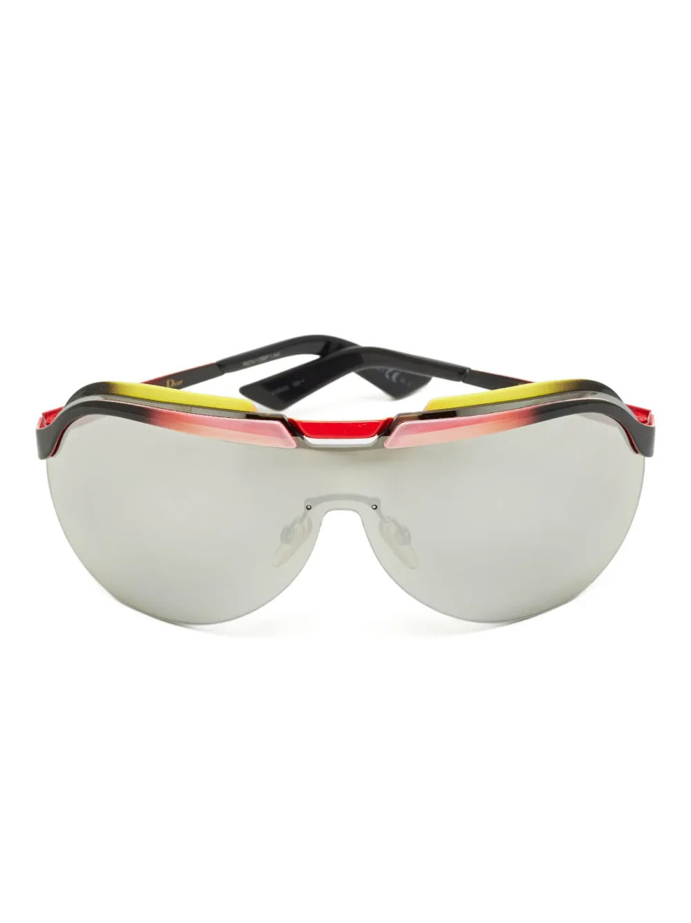 Christian Dior Pre-Owned shield-frame sunglasses - Nero