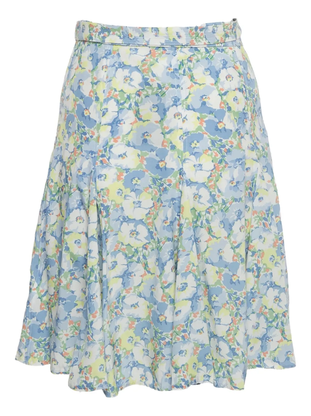 Polo Ralph Lauren Vintage mini floral wrap skirt - Blauw