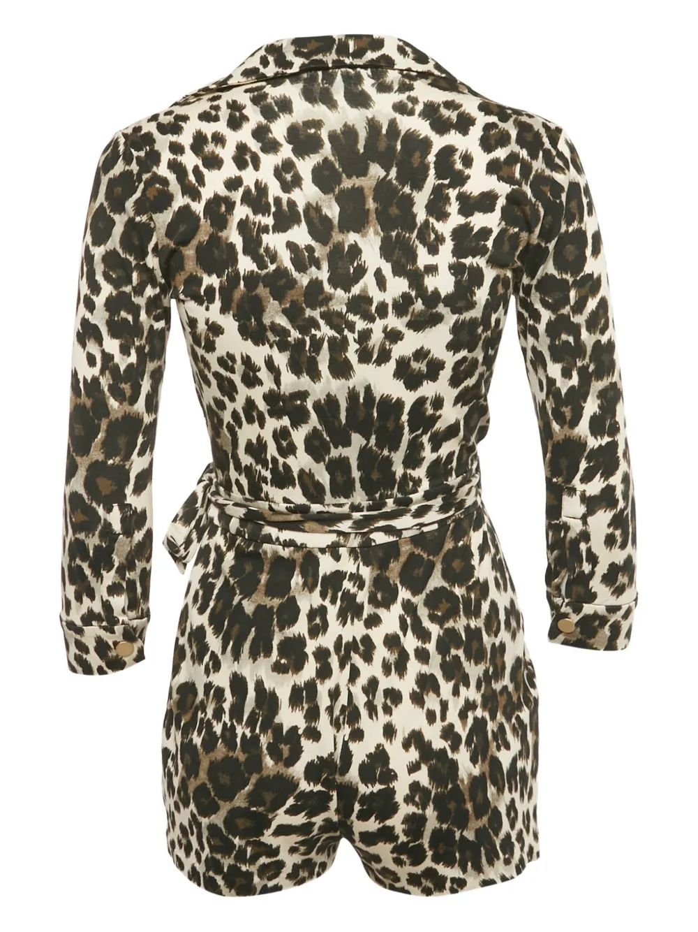 DVF Diane von Furstenberg leopard-print wrap playsuit | Image 2