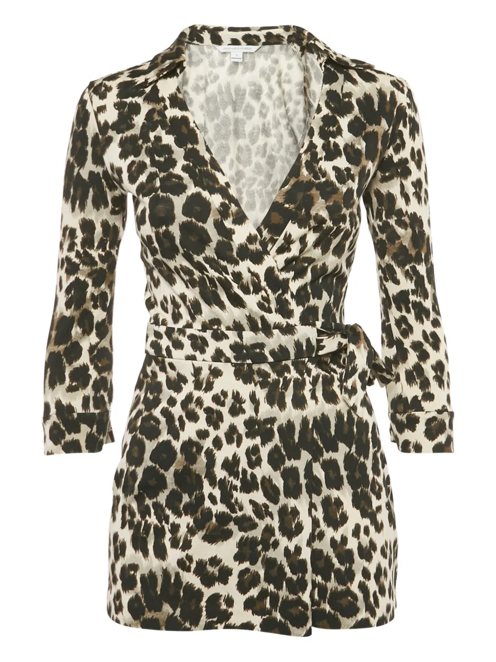DVF Diane von Furstenberg leopard-print wrap playsuit | neutro | Image 1