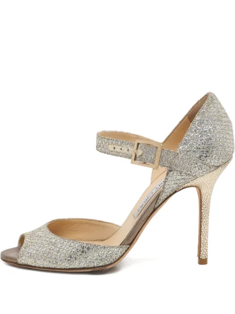 Jimmy Choo Pre-Owned glitter ankle strap sandals