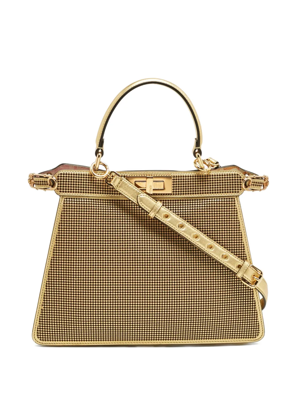 Fendi Pre-Owned x Versace Borsa a mano Peekaboo media - Oro
