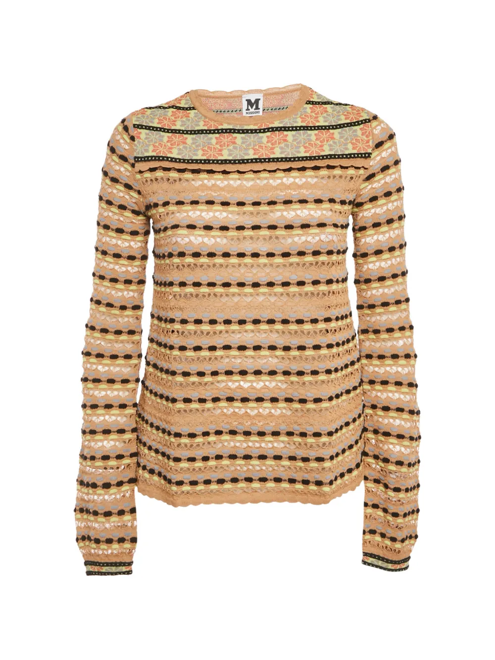 Missoni Pre-Owned knitted patterned sweater - Toni neutri