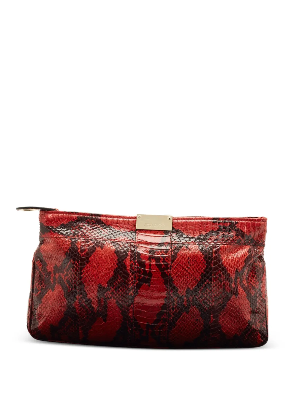 Jimmy Choo Pre-Owned Zulu leather clutch bag | Red | Image 1