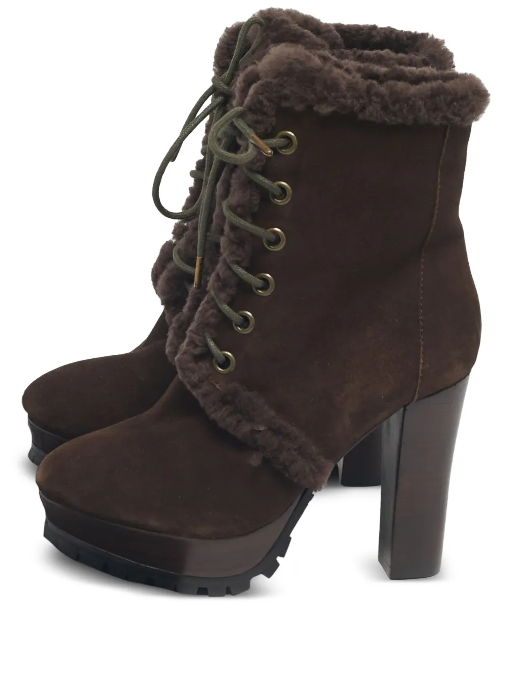 Burberry Pre-Owned shearling boots - Braun