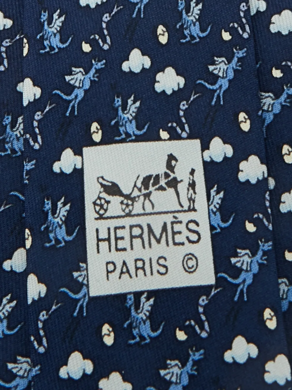 Hermès Pre-Owned corbata con dragón estampado | Image 2