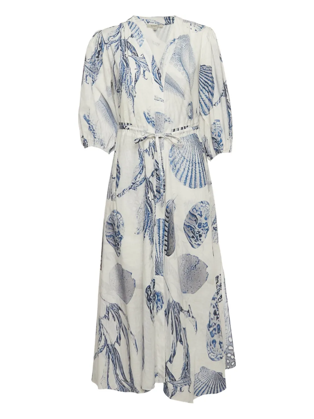 AllSaints abstract-print buttoned dress | blanco | Image 1