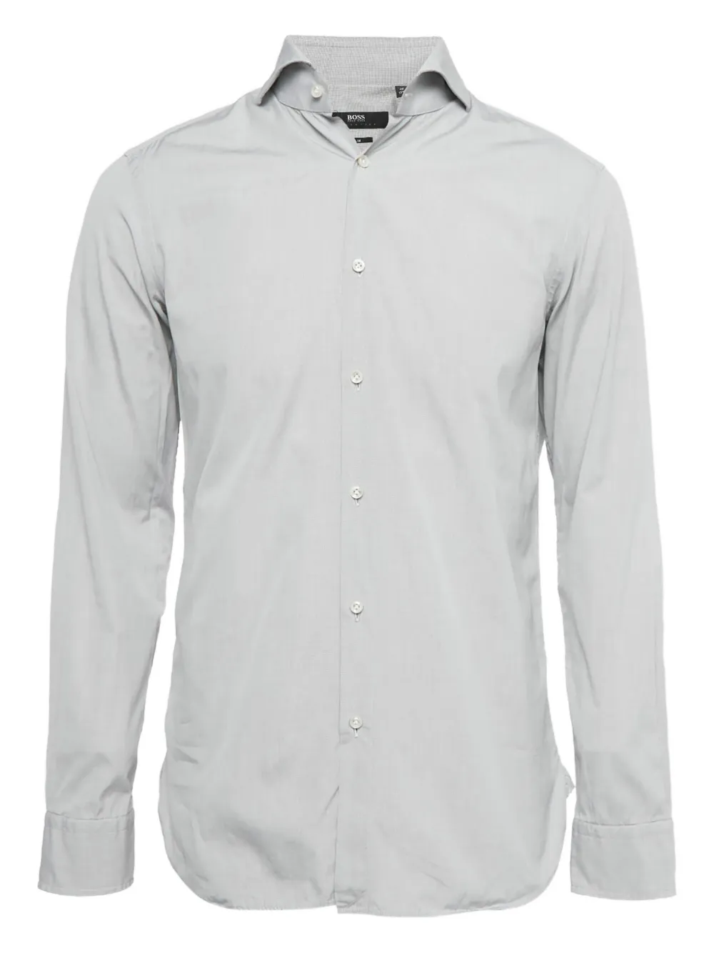 BOSS check long-sleeve shirt - Grau