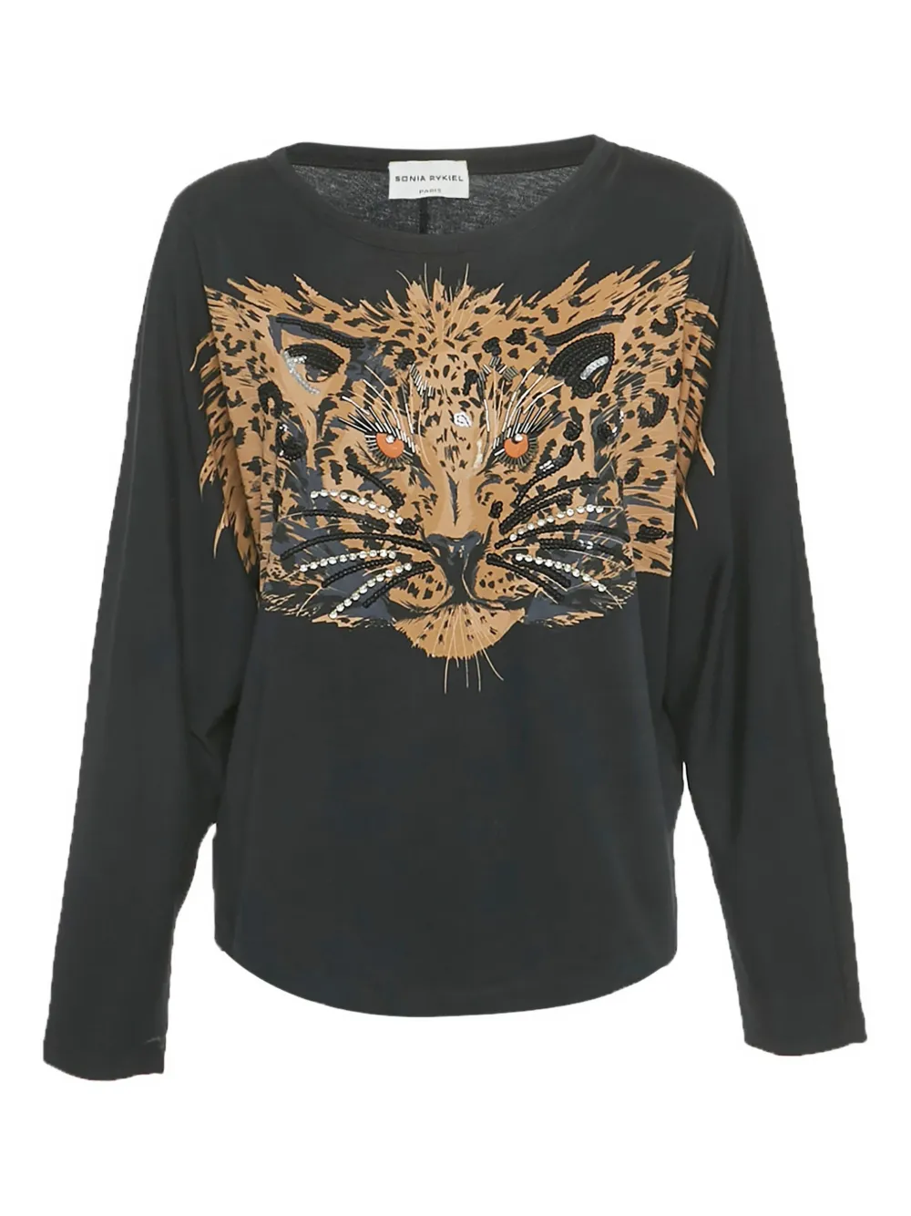 Sonia Rykiel Pre-Owned top con estampado de tigre | negro | Image 1