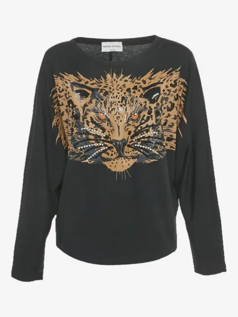 Sonia Rykiel Pre-Owned top con estampado de tigre