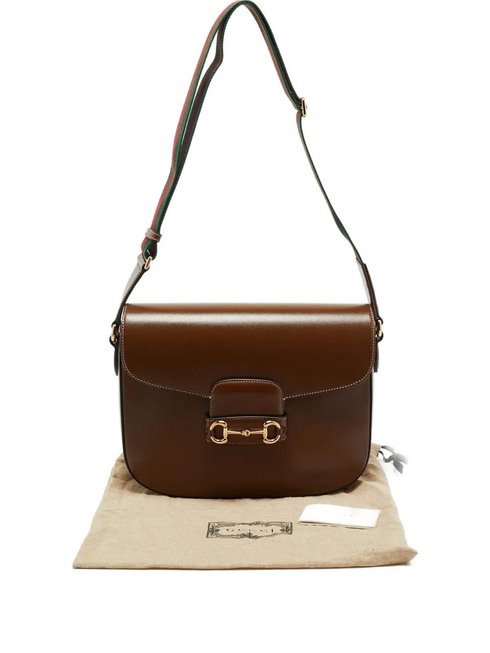 Gucci Pre-Owned 1995 horsebit leather shoulder bag - Marrone