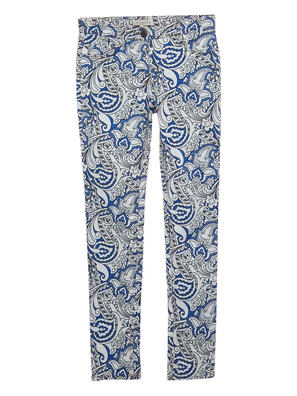 Etro Pre-Owned Pantaloni con stampa paisley - Bianco