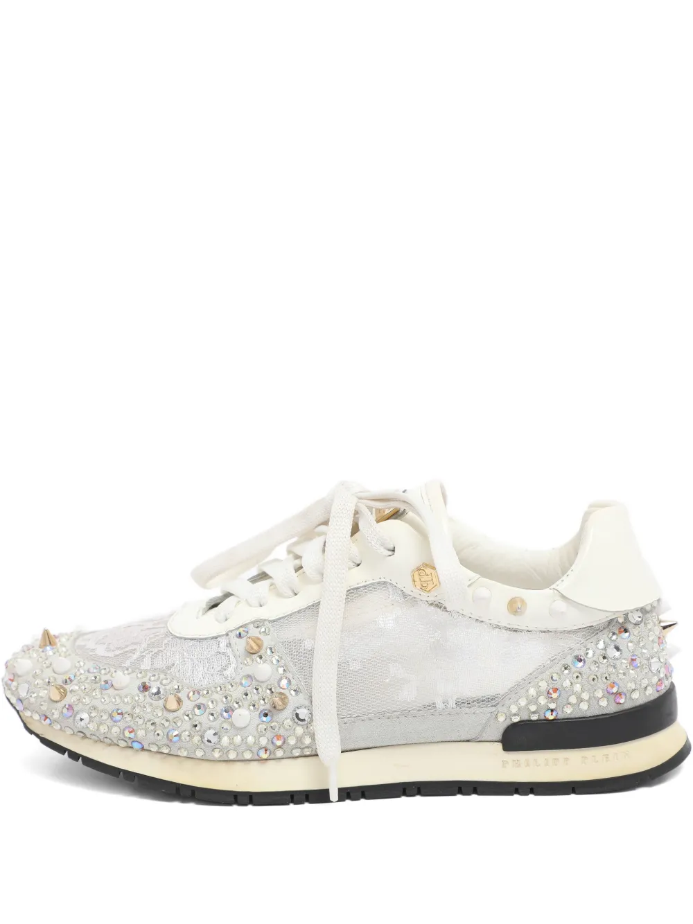 Philipp Plein Sneakers mit Spitze - Weiß