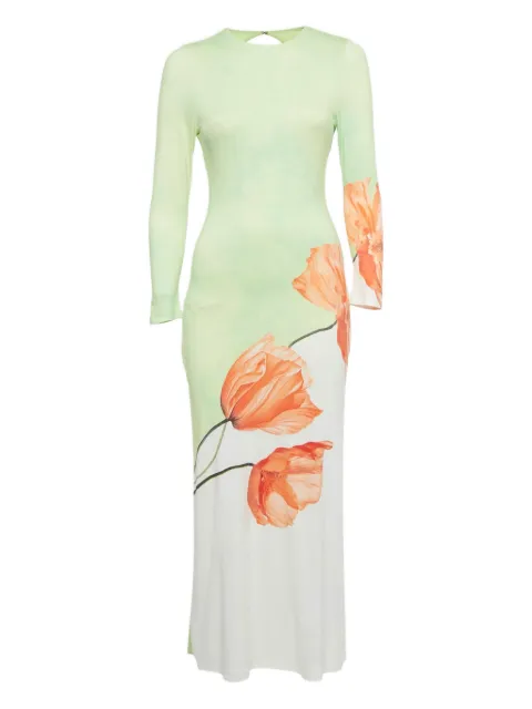 alice + olivia jersey floral maxi dress