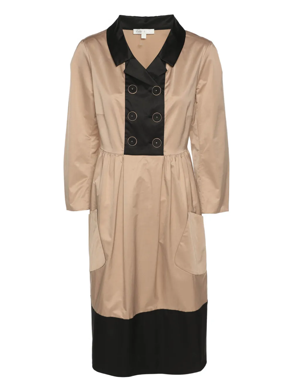 Paule Ka Abito midi a maniche lunghe - Toni neutri