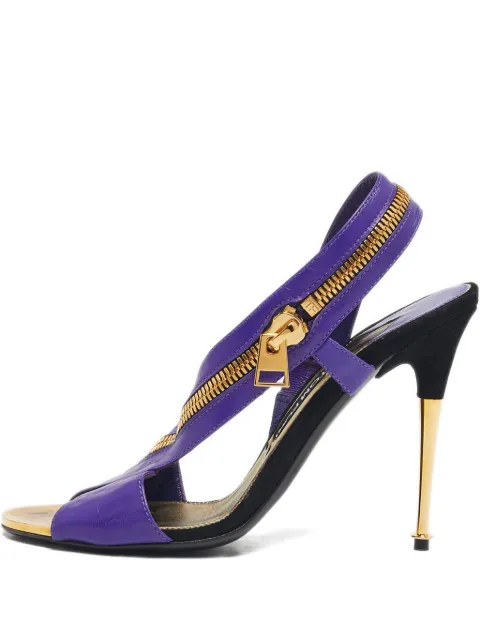 TOM FORD zip calf leather sandals 11.5 cm
