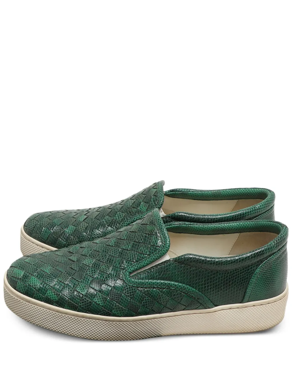 Bottega Veneta Pre-Owned Sneakers con effetto Intrecciato - Verde