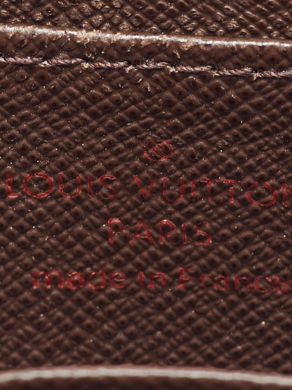 LOUIS VUITTON Pre-owned 2012 Zippy Check-pattern Wallet In Brown