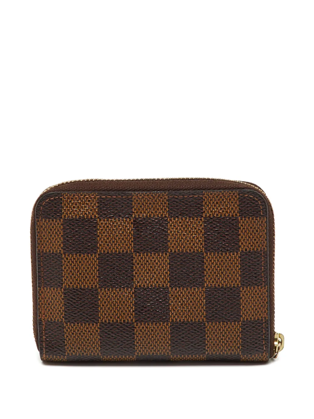 LOUIS VUITTON Pre-owned 2012 Zippy Check-pattern Wallet In Brown